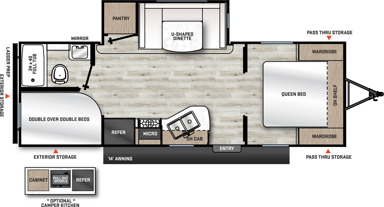 Aurora Light 23BHS Floorplan